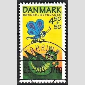 FRIMRKER DANMARK | 2004 - AFA 1383 - Brnehjlpsdagen - 4,50 Kr. + 50 re flerfarvet - Pragt Stemplet Trring
