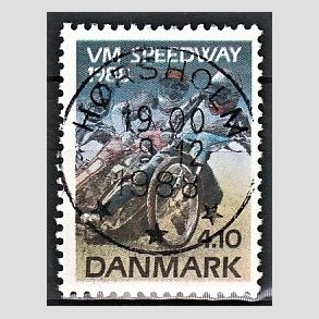 FRIM�RKER DANMARK | 1988 - AFA 914 - WM i Speedway - 4,10 Kr. flerfarvet - Pragt Stemplet H�rsholm