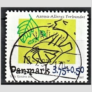 FRIMRKER DANMARK | 1997 - AFA 1146 - Astma-Allergi Forbundet - 3,75 + 0,50 Kr. flerfarvet - Pragt Stemplet