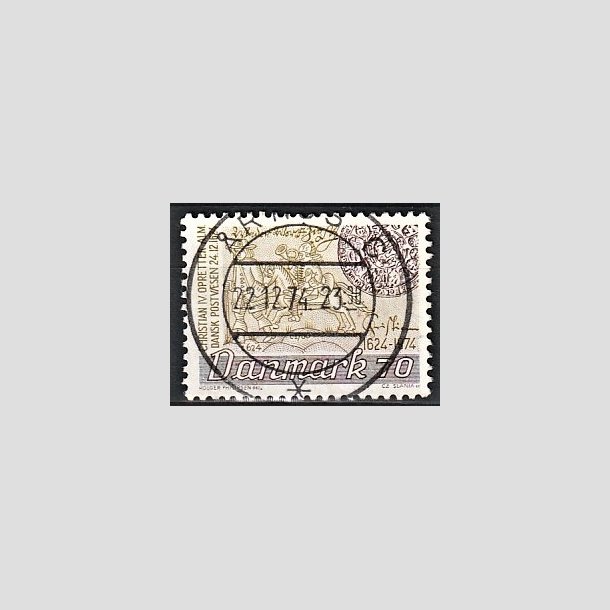 FRIMRKER DANMARK | 1974 - AFA 580 - Danske Postvsen 350 r - 70 re brun/oliven - Lux Stemplet