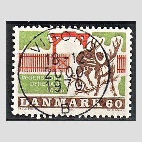 FRIM�RKER DANMARK | 1970 - AFA 497 - J�gersborg Dyrehave - 60 �re flerfarvet - Pragt Stemplet