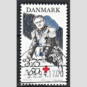 FRIMRKER DANMARK | 1994 - AFA 1069 - Prins Henrik 60 r. - 3,75 Kr. + 50 re flerfarvet - Pragt Stemplet