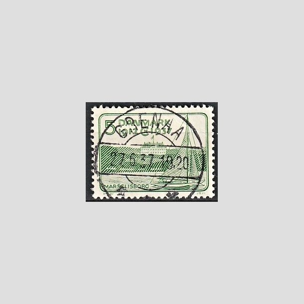 FRIMRKER DANMARK | 1937 - AFA 239 - Chr. X 25 re jubilum 5 re grn - Lux Stemplet Grenaa