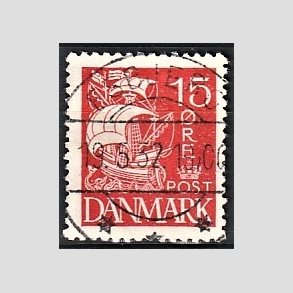 FRIM�RKER DANMARK | 1927 - AFA 169 - Karavel 15 �re r�d - Lux Stemplet 