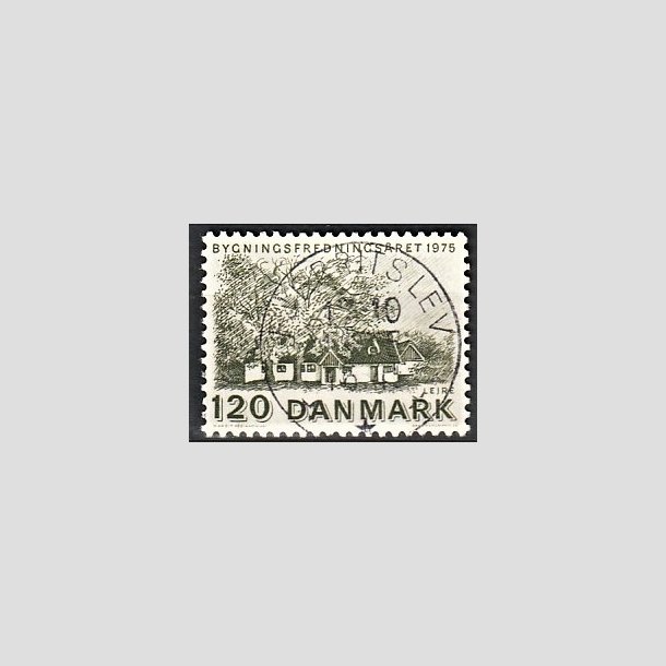 FRIMRKER DANMARK | 1975 - AFA 592 - Bygningsfredning - 120 re grn - Pragt Stemplet Fjerritslev