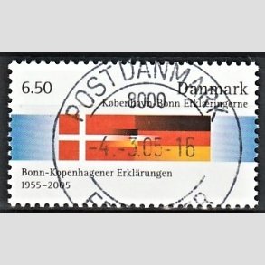 FRIM�RKER DANMARK | 2005 - AFA 1431 - K�benhavn-Bonn - 6,50 Kr. flerfarvet - Pragt Stemplet