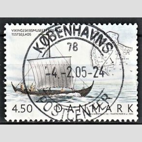 FRIM�RKER DANMARK | 2004 - AFA 1400 - Vikingeskibsmuseet - 4,50 Kr. Testsejlads - Pragt Stemplet