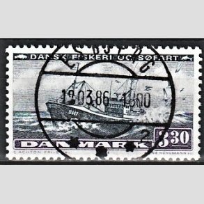 FRIM�RKER DANMARK | 1984 - AFA 811 - Fiskeri og s�fart - 3,30 Kr. sortbl�/violet - Pragt Stemplet