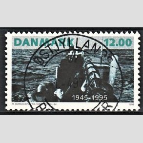FRIM�RKER DANMARK | 1995 - AFA 1094 - 50 �ret for befrielsen - 12,00 Kr. flerfarvet - Pragt Stemplet