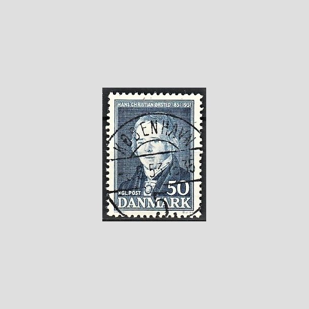 FRIMRKER DANMARK | 1951 - AFA 330 - Hans Christian rsted - 50 re bl - Lux Stemplet