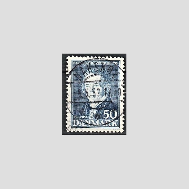 FRIMRKER DANMARK | 1951 - AFA 330 - Hans Christian rsted - 50 re bl - Lux Stemplet