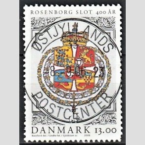 FRIM�RKER DANMARK | 2006 - AFA 1465 - Roseborg Slot 400 �r. - 13,00 Kr. Rigsv�bnet - Pragt Stemplet