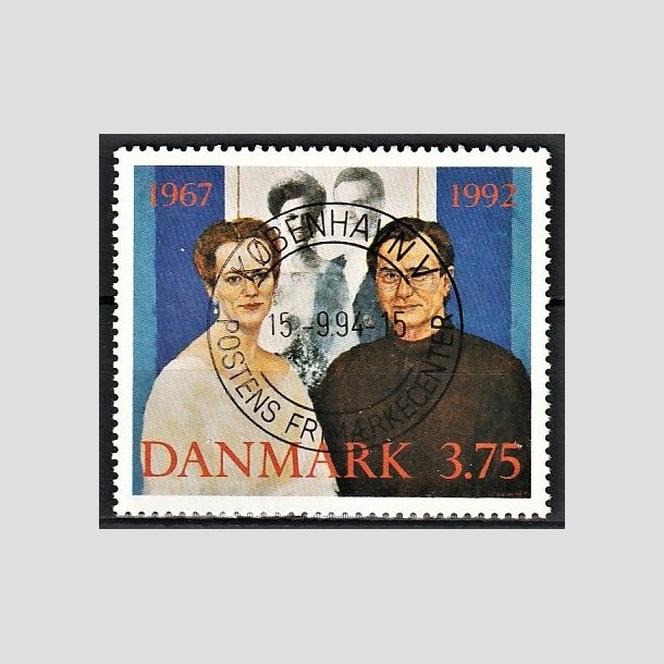 FRIMRKER DANMARK | 1992 - AFA 1023 - Slvbryllup - 3,75 Kr. flerfarvet - Pragt Stemplet