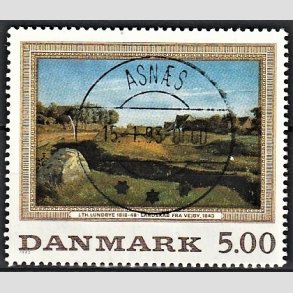 FRIMRKER DANMARK | 1992 - AFA 1032 - Maleriserie 5. - 5,00 Kr. J. Th. Lundbye - Pragt Stemplet Asns