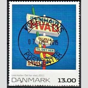 FRIMRKER DANMARK | 2011 - AFA 1651E - Frimrkekunst 15 - 13,00 Kr. flerfarvet - Lux Stemplet