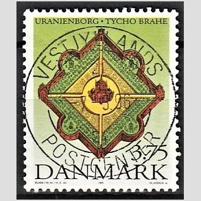 FRIM�RKER DANMARK | 1995 - AFA 1101 - Tycho Brahe - 3,75 Kr. flerfarvet - Pragt Stemplet