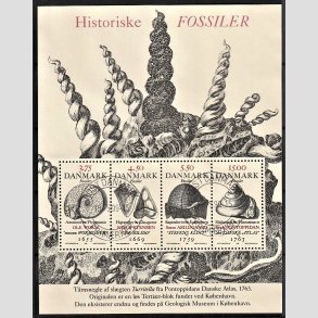 FRIM�RKER DANMARK | 1998 - AFA 1195 - Fossiler - 28,75 Kr. flerfarvet Miniark - Pragt Stemplet
