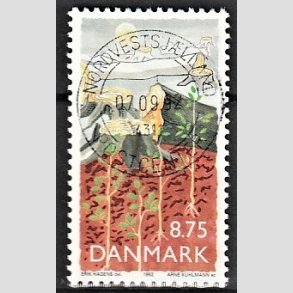 FRIM�RKER DANMARK | 1992 - AFA 1022 - Natur, Milj� og udvikling - 8,75 Kr. flerfarvet - Pragt Stemplet
