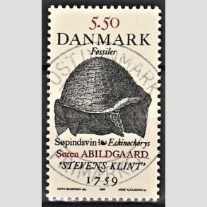 FRIM�RKER DANMARK | 1998 - AFA 1193 - Fossiler - 5,50 Kr. S�pindsvin flerfarvet - Pragt Stemplet