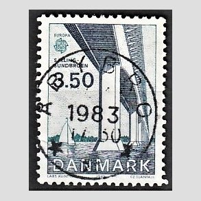 FRIM�RKER DANMARK | 1983 - AFA 779 - EU Bygningskunst - 3,50 Kr. bl�/gr�nbl� - Pragt Stemplet