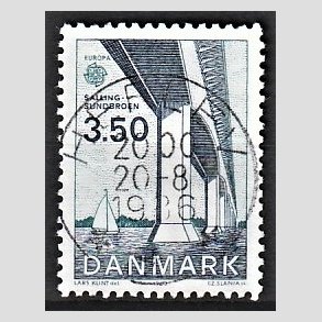 FRIM�RKER DANMARK | 1983 - AFA 779 - EU Bygningskunst - 3,50 Kr. bl�/gr�nbl� - Pragt Stemplet