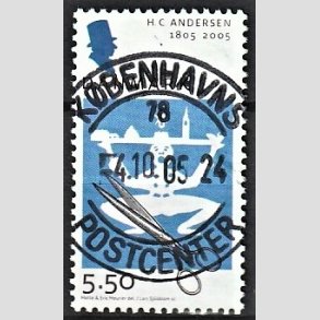 FRIM�RKER DANMARK | 2005 - AFA 1423 - H.C. Andersen - 5,50 Kr. Saks og klip - Pragt Stemplet