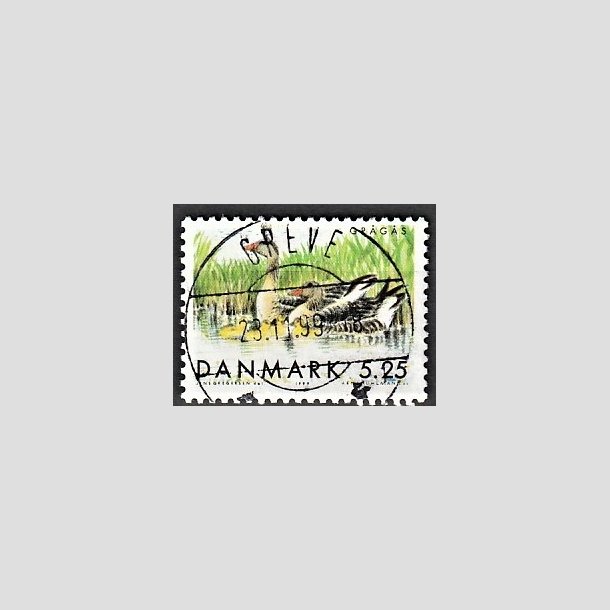 FRIMRKER DANMARK | 1999 - AFA 1223 - Danske trkfugle - 5,25 Kr. grgs - Pragt Stemplet