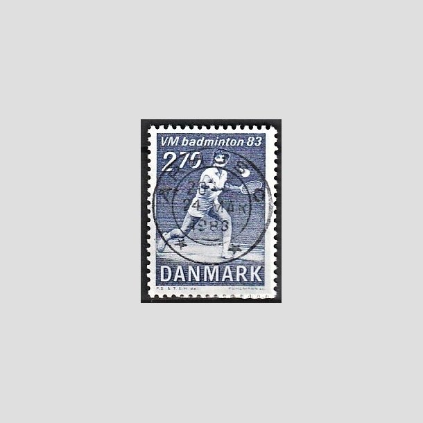 FRIMRKER DANMARK | 1983 - AFA 767 - WM i Badminton - 2,70 Kr. bl - Pragt Stemplet