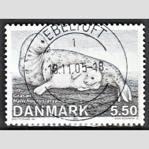 FRIM�RKER DANMARK | 2005 - AFA 1452 - S�ler i Danmark - 5,50 Kr. gr�s�l - Pragt Stemplet