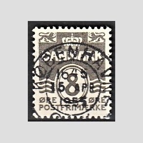 FRIM�RKER DANMARK | 1937-40 - AFA 201a - B�lgelinie 8 �re gr� - Lux Stemplet 