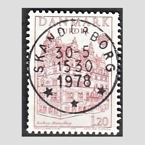 FRIM�RKER DANMARK | 1978 - AFA 658 - Europam�rker - 1,20 Kr. r�d - Pragt Stemplet Skanderborg
