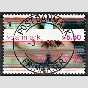 FRIMRKER DANMARK | 2001 - AFA 1288 - Ungdomskultur - 5,50 Kr. LOVE - Pragt Stemplet