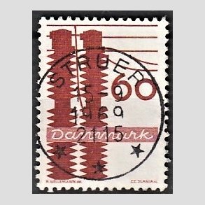 FRIM�RKER DANMARK | 1968 - AFA 475 - Danmarks industri - 60 �re r�dbrun - Pragt Stemplet
