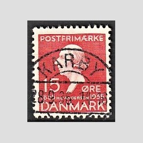 FRIMRKER DANMARK | 1935 - AFA 226 - H. C. Andersen 15 re rd - Pragt Stemplet