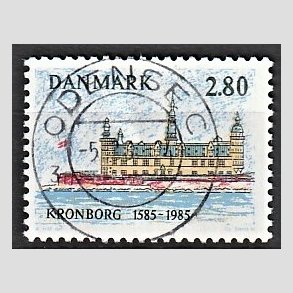 FRIM�RKER DANMARK | 1985 - AFA 840 - Kronborg Slot 400 �r - 2,80 Kr. flerfarvet - Pragt Stemplet
