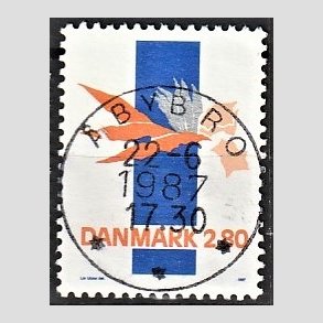 FRIM�RKER DANMARK | 1987 - AFA 877 - Kunst - 2,80 Kr. flerfarvet - Pragt Stemplet