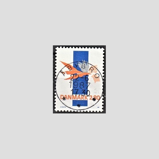 FRIMRKER DANMARK | 1987 - AFA 877 - Kunst - 2,80 Kr. flerfarvet - Pragt Stemplet