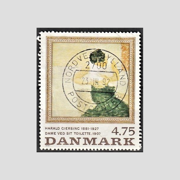 FRIMRKER DANMARK | 1991 - AFA 1005 - Harald Giersing - 4,75 Kr. flerfarvet - Pragt Stemplet