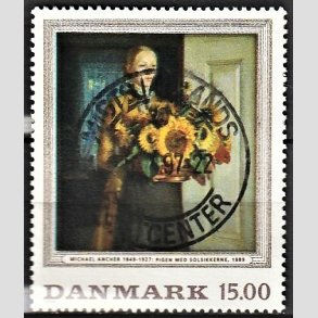 FRIMRKER DANMARK | 1996 - AFA 1132 - Michael Ancher - 15,00 Kr. flerfarvet - Pragt Stemplet
