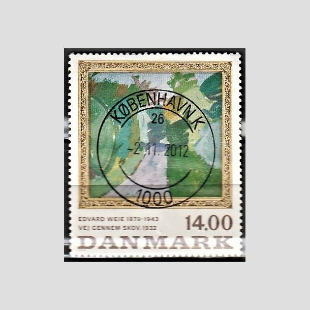 FRIMRKER DANMARK | 1991 - AFA 1006 - Edvard Weie - 14,00 Kr. flerfarvet - Pragt Stemplet