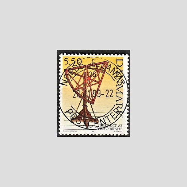 FRIMRKER DANMARK | 1995 - AFA 1102 - Tycho Brahe - 5,50 Kr. flerfarvet - Lux Stemplet