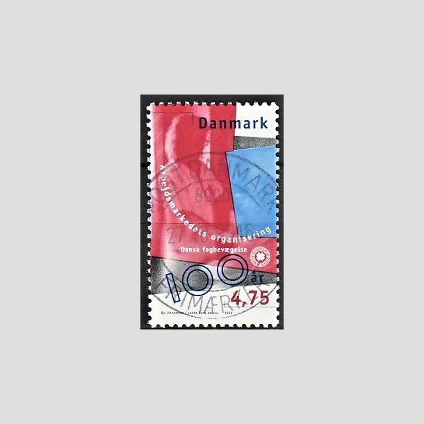 FRIMRKER DANMARK | 1998 - AFA 1166 - Arbejdsmarkedet - 4,75 Kr. flerfarvet - Pragt Stemplet