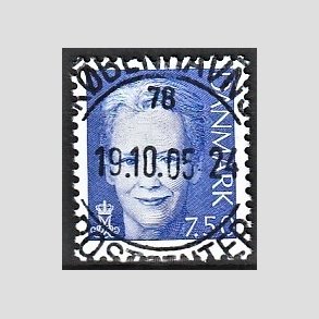 FRIMRKER DANMARK | 2005 - AFA 1413 - Dronning Margrethe II - 7,50 bl - Pragt Stemplet