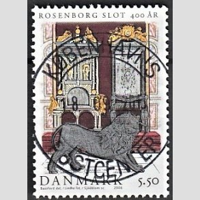 FRIM�RKER DANMARK | 2006 - AFA 1464 - Roseborg Slot 400 �r. - 5,50 Kr. Tronstol og s�lvl�ver - Pragt Stemplet