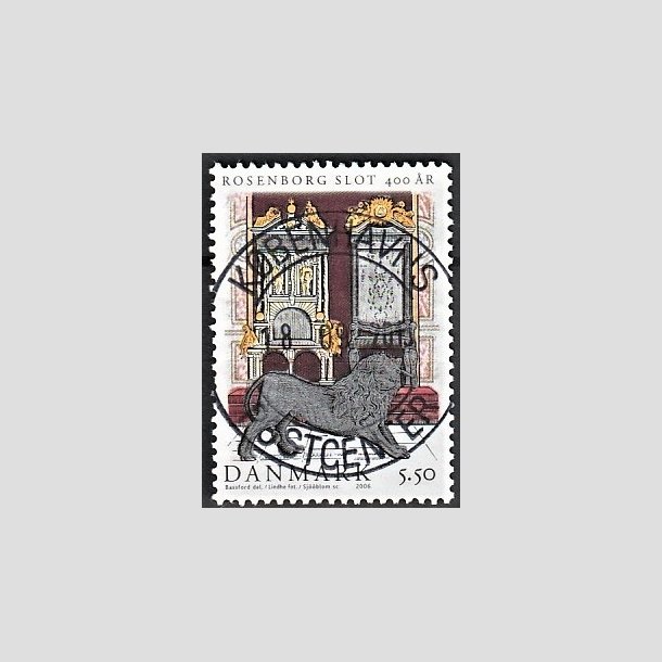 FRIMRKER DANMARK | 2006 - AFA 1464 - Roseborg Slot 400 r. - 5,50 Kr. Tronstol og slvlver - Pragt Stemplet