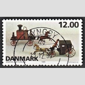 FRIM�RKER DANMARK | 1995 - AFA 1106 - Dansk leget�j - 12,00 Kr. flerfarvet - Pragt Stemplet