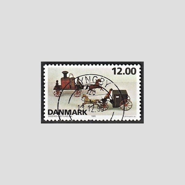 FRIMRKER DANMARK | 1995 - AFA 1106 - Dansk legetj - 12,00 Kr. flerfarvet - Pragt Stemplet