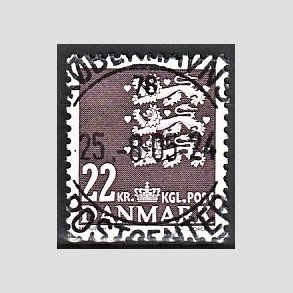 FRIMRKER DANMARK | 2005 - AFA 1415 - Lille Rigsvben - 22 Kr. brunviolet - Pragt Stemplet