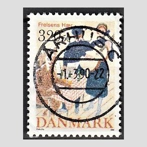 FRIMRKER DANMARK | 1989 - AFA 933 - Frelsens Hr - 3,20 Kr. + 50 re flerfarvet - Pragt Stemplet