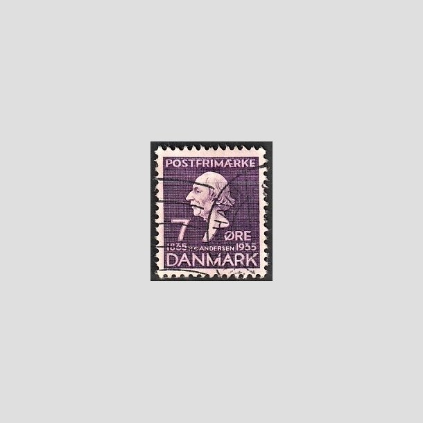 FRIMRKER DANMARK | 1935 - AFA 224 - H. C. Andersen 7 re lilla - Stemplet